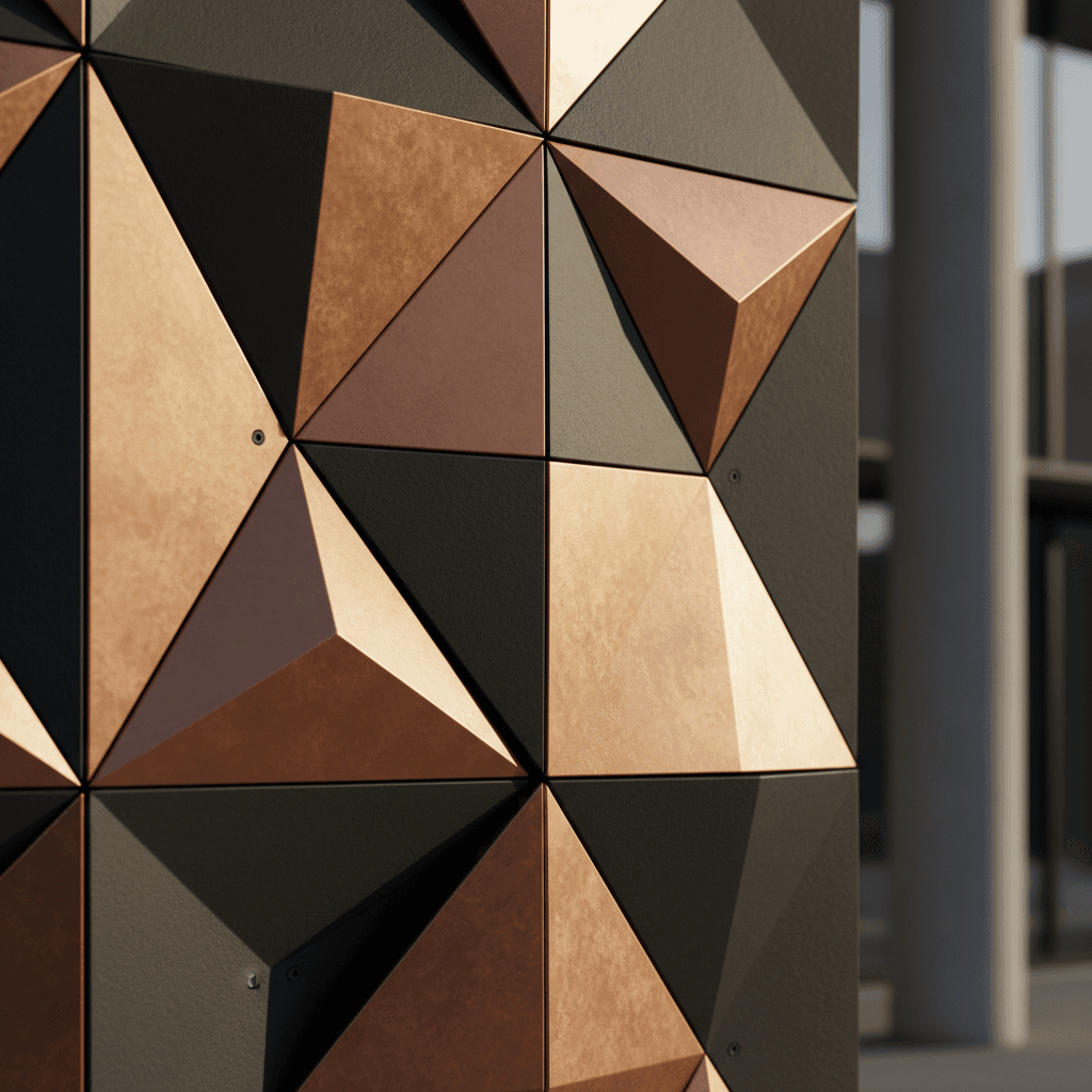 High-quality facade cladding installation detail